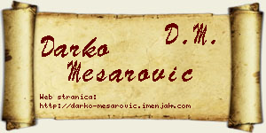 Darko Mesarović vizit kartica